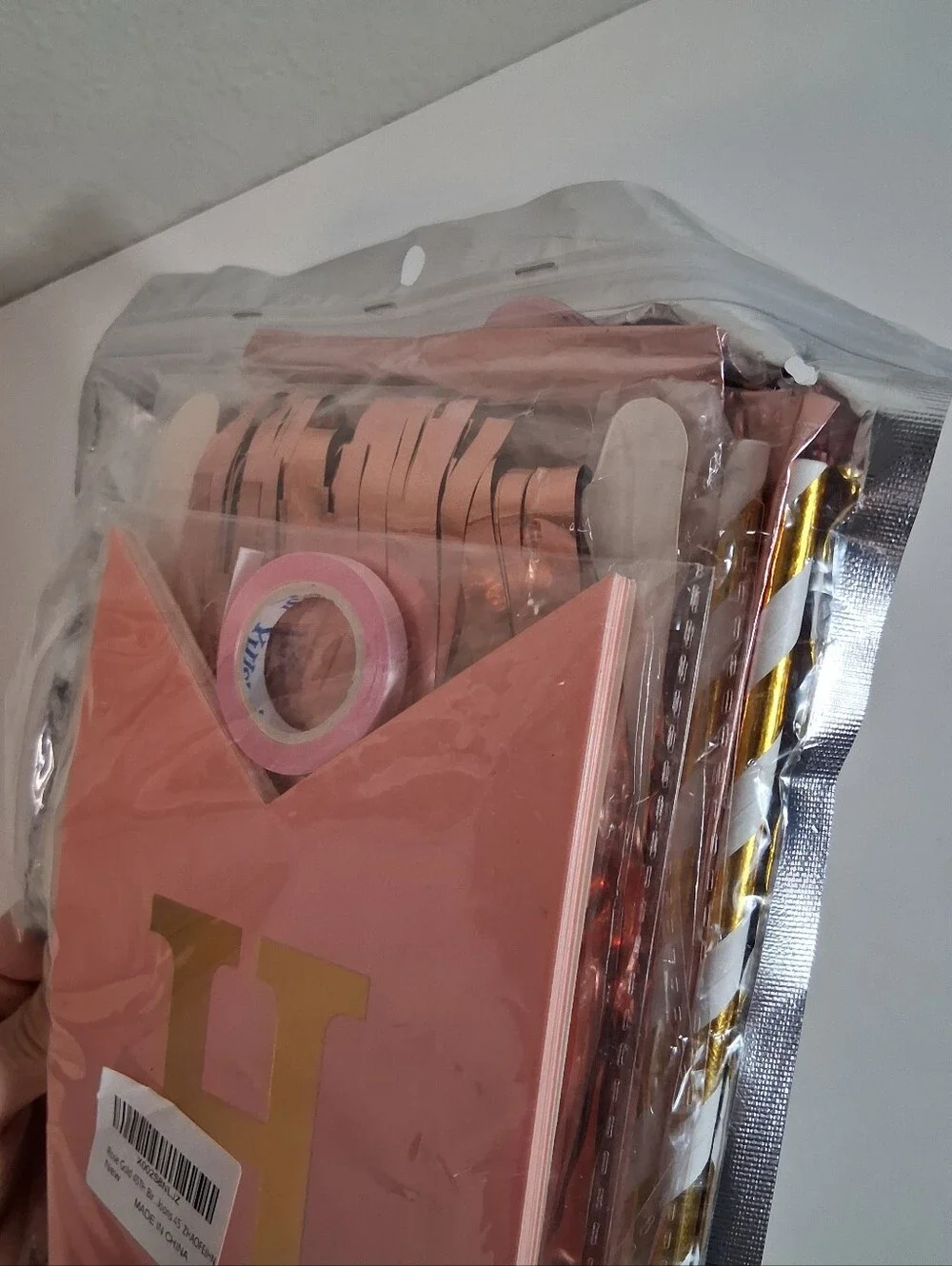 NWT Rose Gold 45th Birthday Party Decor Kit - Sealed